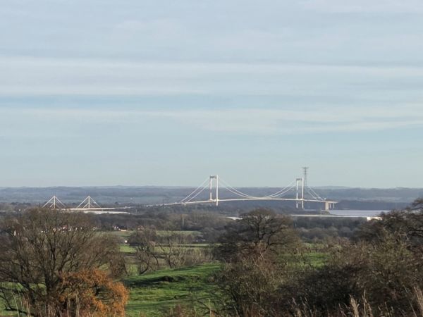 View of the Severn Bridge from Runston